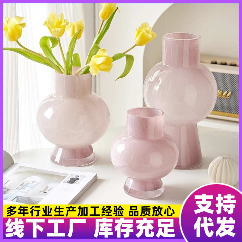 芬顿中古玲珑小花瓶玻璃水培高级感古典装饰奶油ins风高颜值摆件