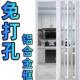 免打孔PVC折叠门拉门 厨房临时燃气化妆室隔板无轨铝合金框隐形