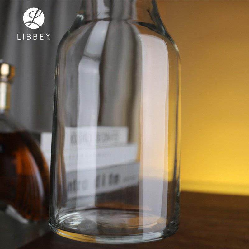 利比大容量酒壶简约醒酒器玻璃柠檬果汁壶宽口分酒壶创意大口花瓶