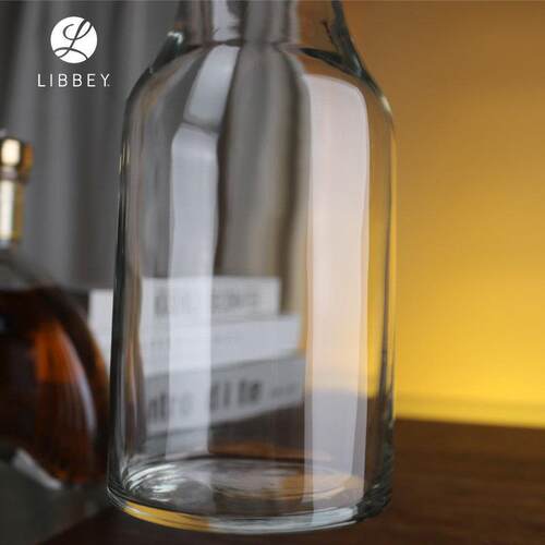 利比大容量酒壶简约醒酒器玻璃柠檬果汁壶宽口分酒壶创意大口花瓶