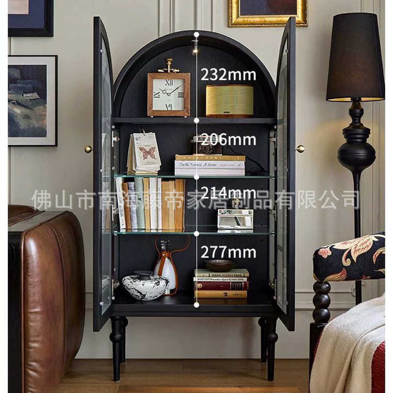 蒙马特弧形柜法式复古小边柜餐边柜斗柜简易储物柜美式实木书柜,住宅家具,餐边柜,淘宝优惠券,粉丝福利购,淘宝优惠卷