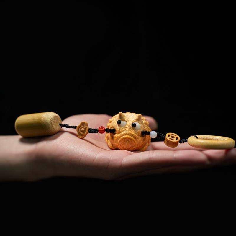 竹雕金蟾实心竹蛤蟆手把件竹子把玩件竹根雕蟾蜍文玩根雕三足
