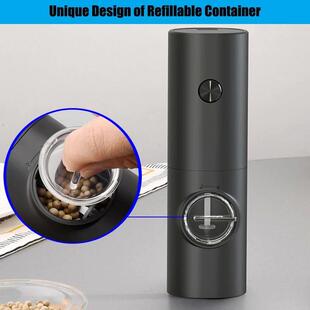 Electric Salt LED Lig And With Pepper Mill Automatic Grinder