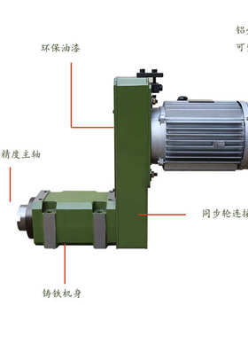 镗铣动力头带电机铣槽镗孔切削小型铣床铣刀动力头多功能高效