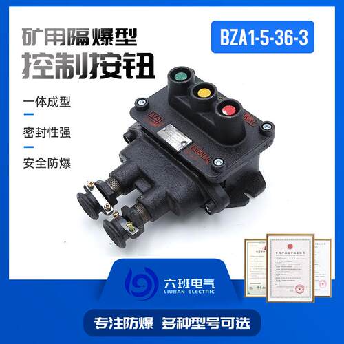 矿用隔爆型控制按钮BZA1-5/36-3三联按钮井下防爆远距离控制器