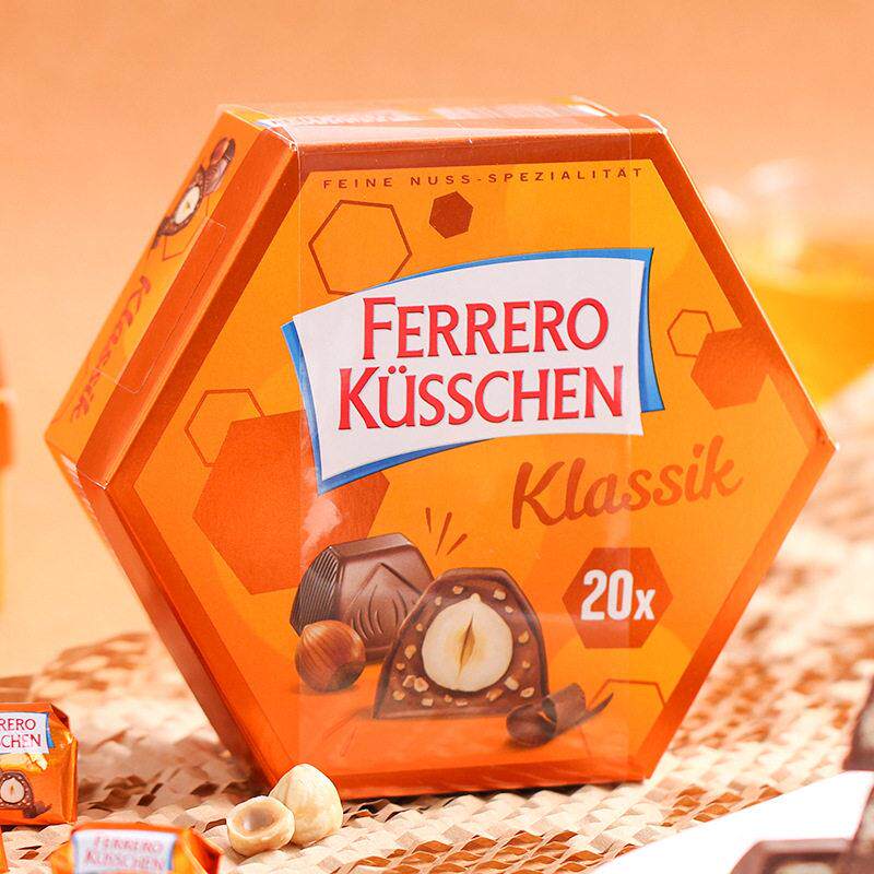 费列罗经典榛子牛奶巧克力夹心果仁糖果20粒礼盒178g德国进口零食