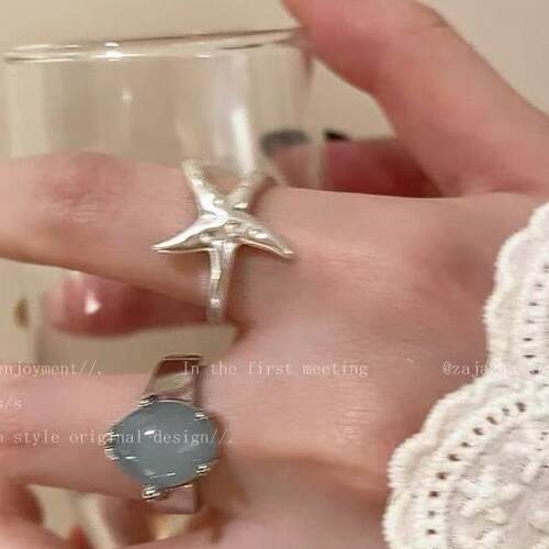 法式玫瑰珍珠戒指女蝴蝶结2025爆款食指戒小众设计复古叠戴指环
