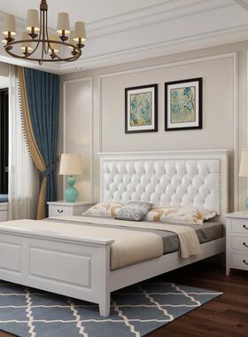 软包实木.8双1人床储拖箱抽拉拖床子母抽屉物SNE14床超米大床伸缩