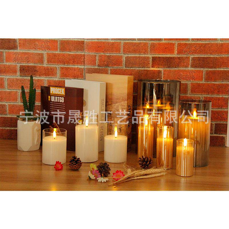 厂家供应玻璃杯 电子蜡烛 婚礼 派对 密室 圣诞节日 道具