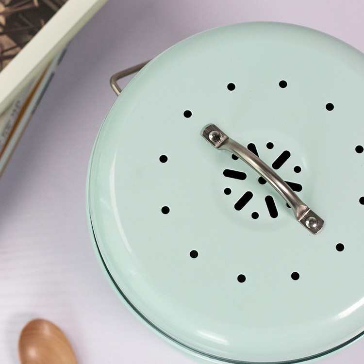 IYR7带提手防水厨余桶装湿垃圾分类垃圾桶台面桌面用带活性炭过滤