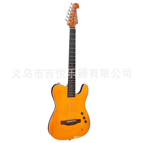 静音吉他全单板民谣木电吉他旅行演出练习电箱吉他带延时混响合唱