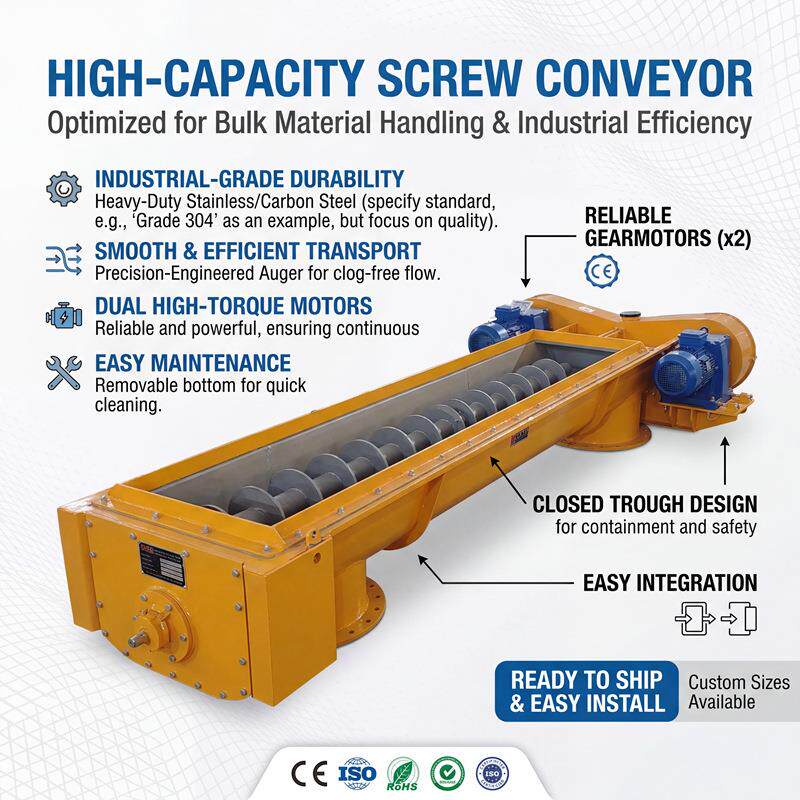 U-shaped screw conveyor, auger conveyor, powder screw feeder