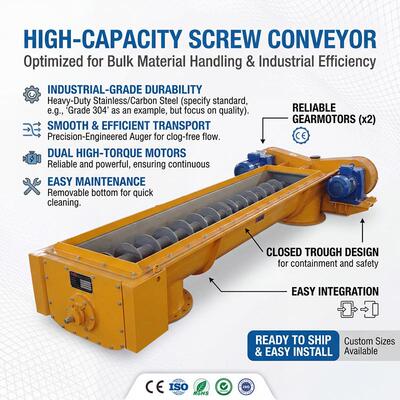 U-shaped screw conveyor, auger conveyor, powder screw feeder