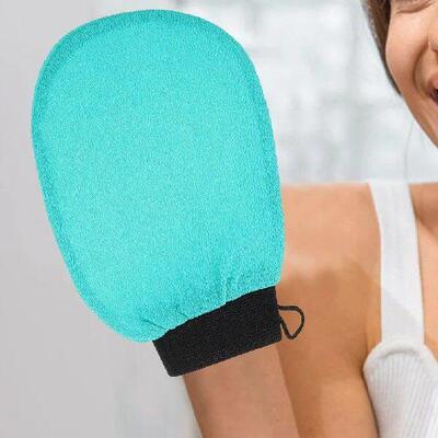 4 Pcs Coffee Body Exfoliating Gloves Shower Scrubber Bath