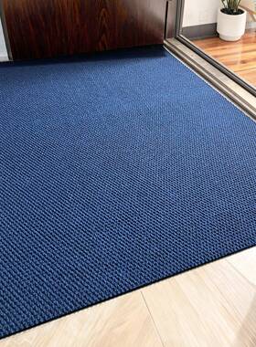 蓝色门口地毯家用入户门地垫玄关加厚可裁剪门垫室外防滑除尘脚垫