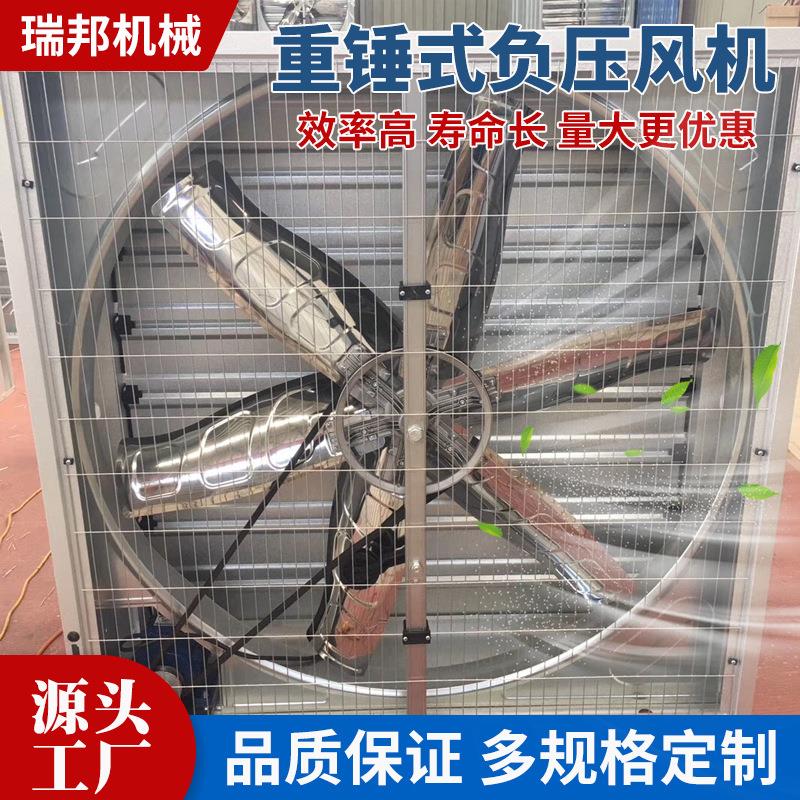 猪舍工业负压风机厂房大型排气扇重锤式强力通风降温换气扇排风扇