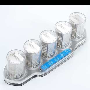 2023新款 热销RGB拟辉光管时钟桌面创意摆件数字时钟 电商款