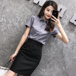 男女同款 长袖 商务正装 职业装 OL工作服 工装 套装 套裙秋装 时尚 衬衫