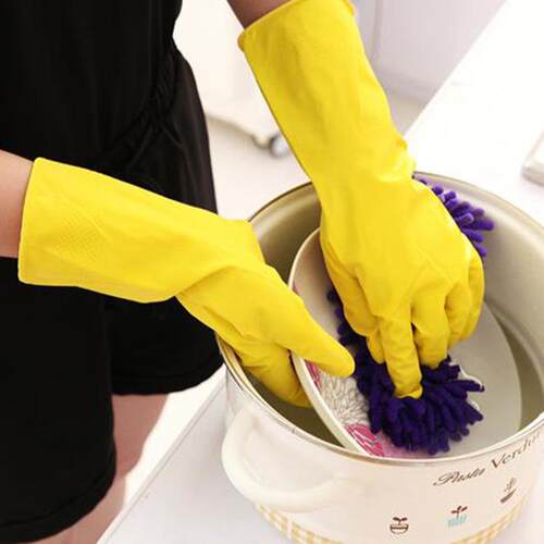 Household laundry rubber latex gloves, kitchen dishwashing c