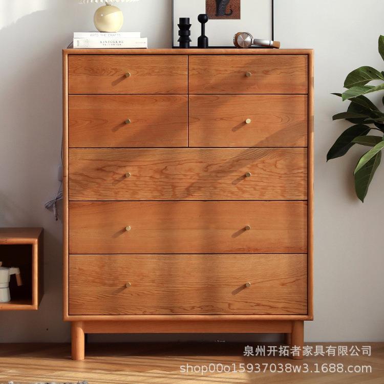 北欧实木斗柜客厅置物展示柜卧室多功能多层收纳柜厨房储物餐边柜