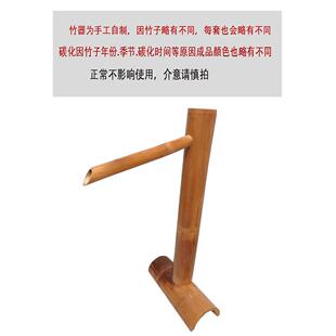 竹筒水摆件石式钵院阳台中景观水缸庭槽鱼池纯XZI手工惊鹿水循流