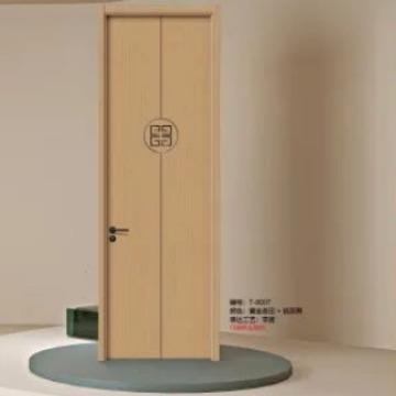 2米原木色卧室门 时尚简约碳晶实木复合家用工装房间室内卧室门