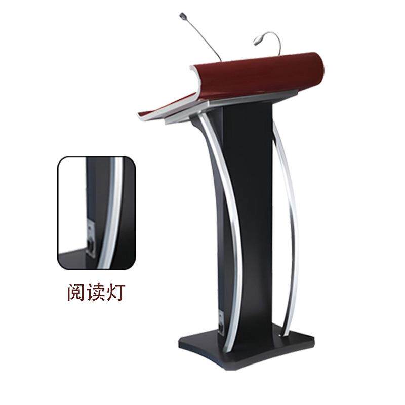 不锈钢讲台桌金属演讲台发言小型前台简约现代迎宾接待主持演讲台