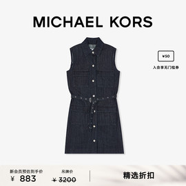 MICHAEL KORS 女士牛仔无袖连衣裙 含牛仔腰带