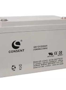 光盛蓄电池GS-12V7AH12A17A20A24A38A65A100AH消防应急UPS电源EPS