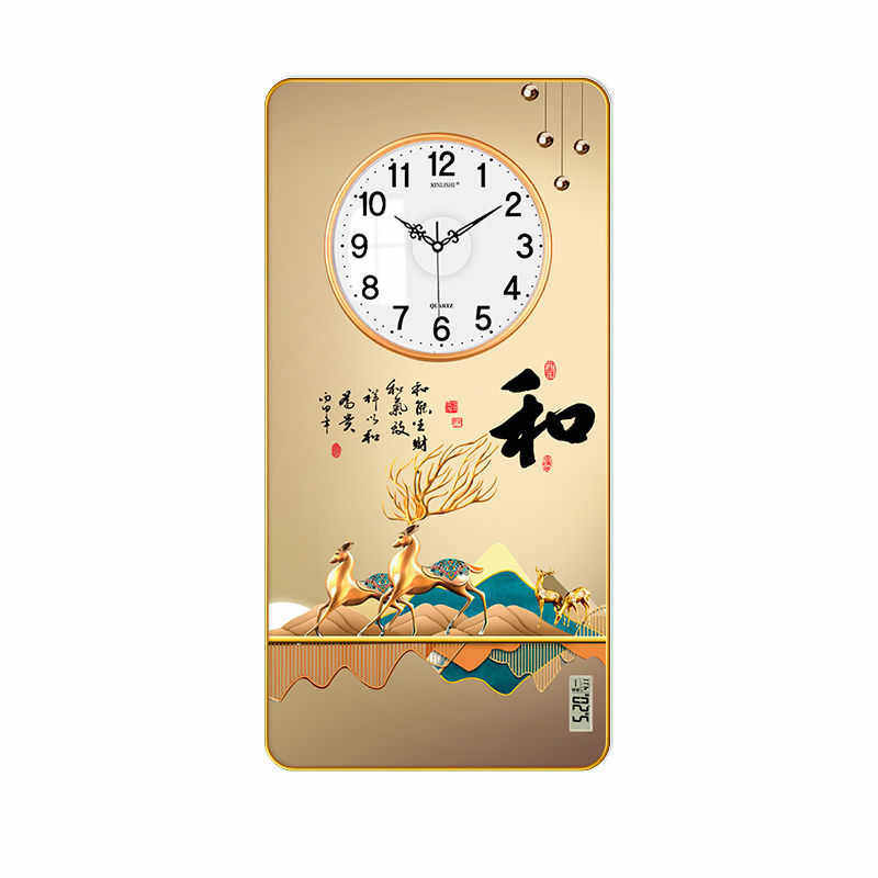 (专属)新款SA01-SA10金色边框挂钟竖款挂钟装饰电子钟表挂饰