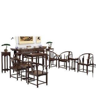 新式 实木中堂六件套家用神八中仙F975TSS6桌村台农堂屋家具供桌条