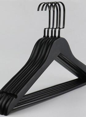 黑色实木衣架防滑晾衣架酒店木质衣挂衣柜家用服装店衣架子裤架子