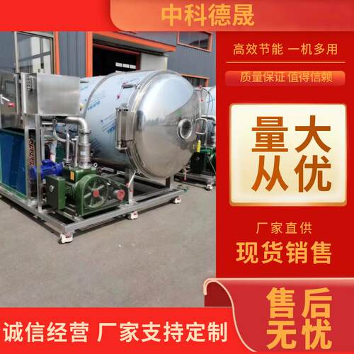 华中大型真空冷冻干燥机设备厂家高端人参虫草果蔬真空冻干设备
