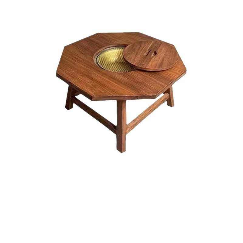 老榆木围炉煮茶桌实木八角烧烤火锅桌椅户外便携实木茶台餐桌,住宅家具,家用茶台/茶桌,淘宝优惠券,粉丝福利购,淘宝优惠卷