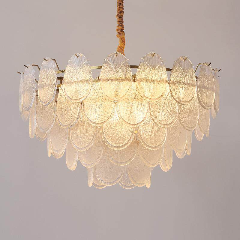 现代简约法式轻奢客厅灯个性创意郁金香后温馨主卧室餐厅水晶吊灯