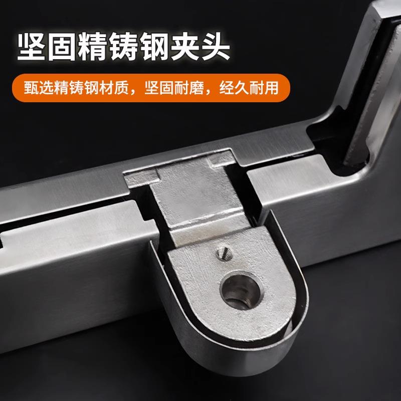 玻偏心曲夹璃门偏心曲框玻璃偏心门夹地弹簧门加厚七无字夹直角夹