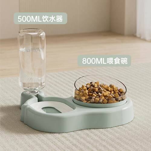 猫碗猫食盆猫粮自动喂食器猫咪饮水猫盆狗碗宠物用品厂家直销