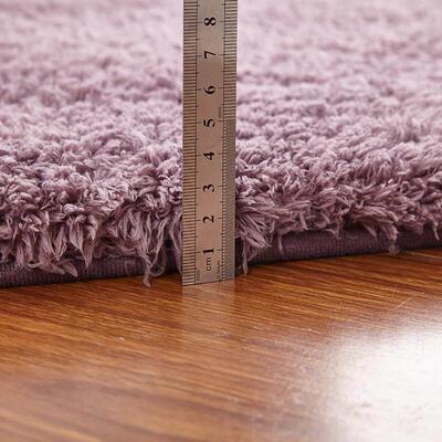 Solid color lamb wool oval carpet纯色羊羔绒椭圆形地毯