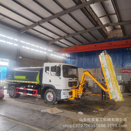 高速护栏清洗机城市道路隔离墩冲洗设备环卫洒水车加装栏杆清扫刷