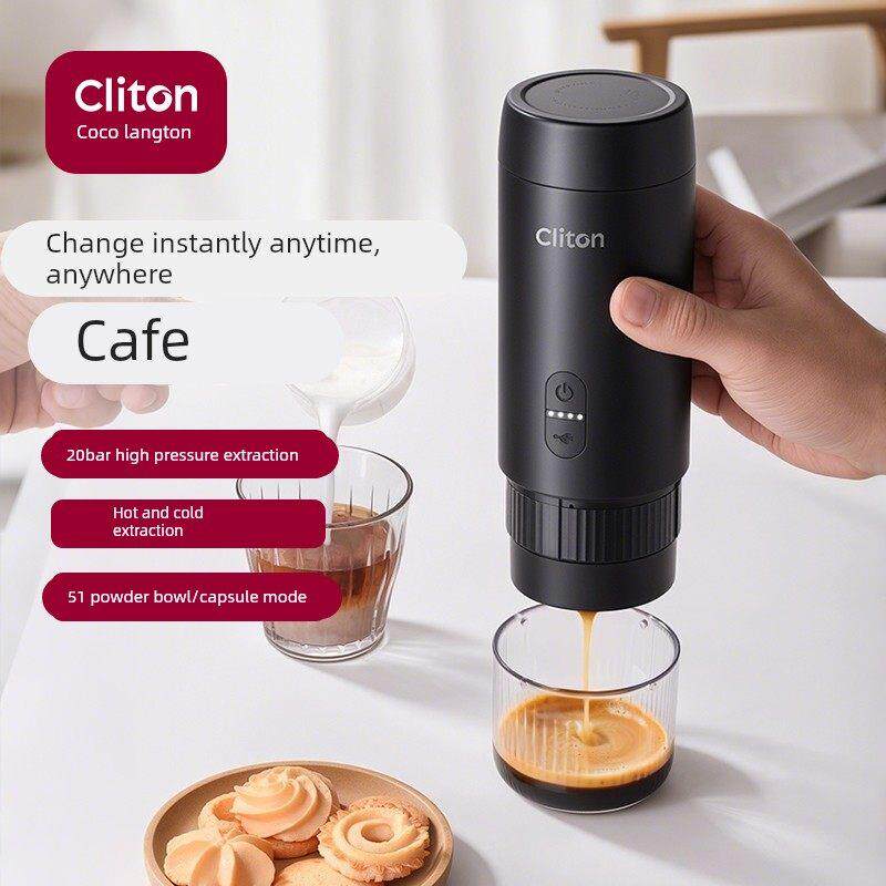 便携式意式咖啡机浓缩胶囊半自动摩卡壶萃取机小型家用户外办公室