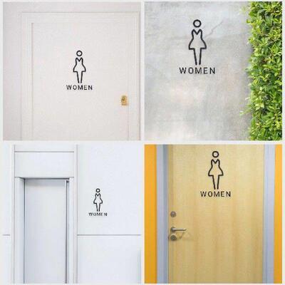 Bathroom Door Signs Hollow Out Toilet Identification Plate