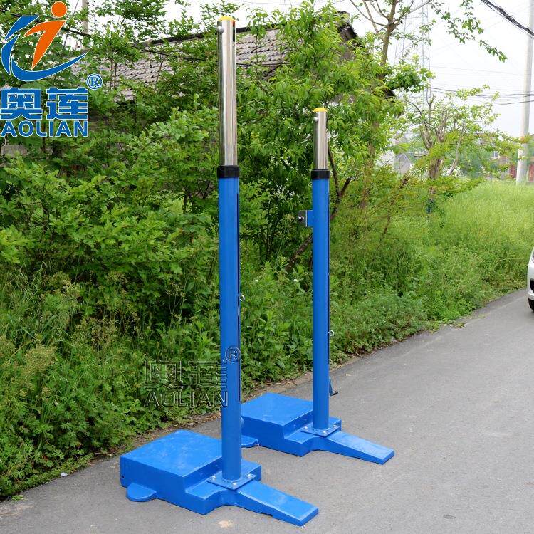 奥莲牌P-16型全铸铁配重排球柱移动式三用柱气排球排球羽毛球网架