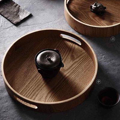 Cafeteria tray selection of wooden cake bread tray