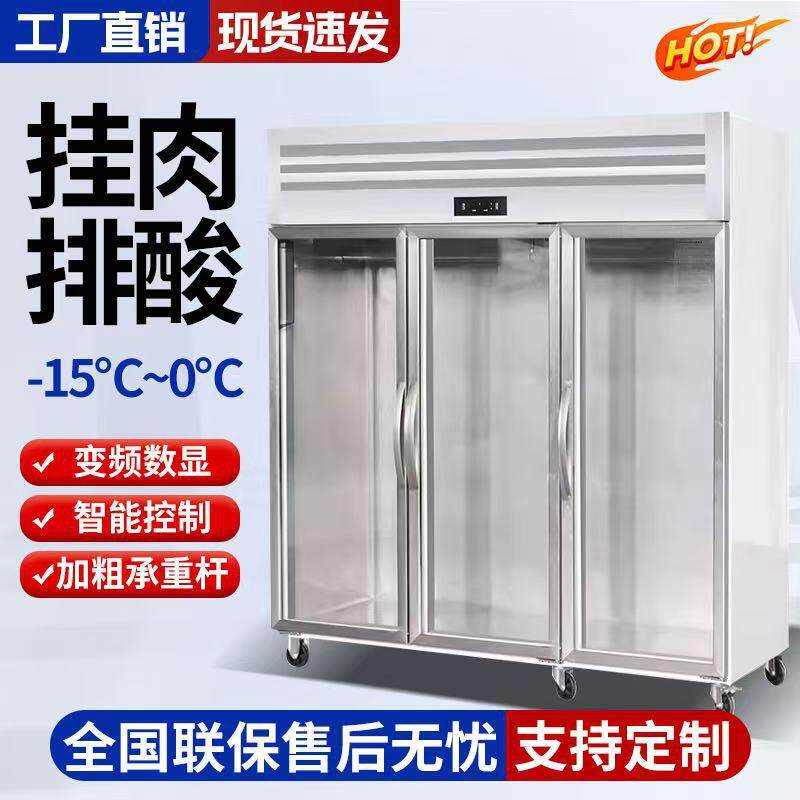 挂肉柜不锈钢冷冻牛羊肉保鲜冰箱冷藏立式鲜肉冰柜展示柜锁鲜平冷