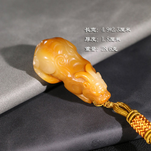 【新品上架】寿山老性黄芙蓉石貔貅手件送礼礼品把玩件P10105