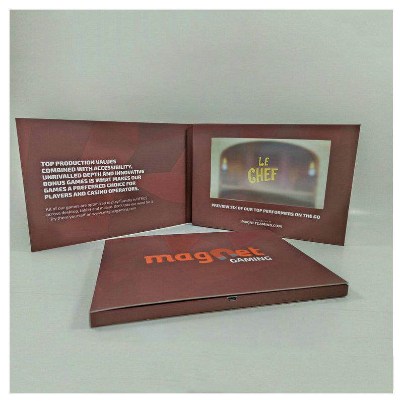 7寸电容触摸视频贺卡电子宣传册LCD画册MP4贺卡商务邀请函广告卡