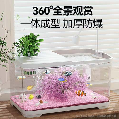 鱼缸2026新款造景桌面生态制氧中小型家用客厅高透水族箱免换水缸