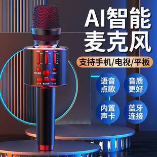A9无线 线蓝牙话筒音响一体麦克风自带声卡全民K歌神器手机电视专