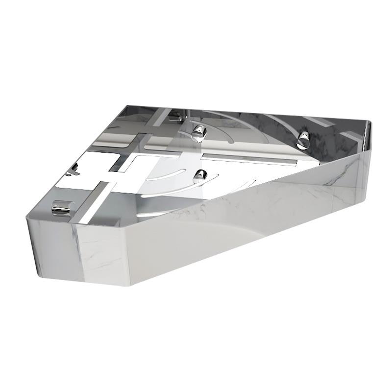 洁西不锈钢钻卫浴置物石三角架浴室三挂角特卫生间收纳架置物架卫