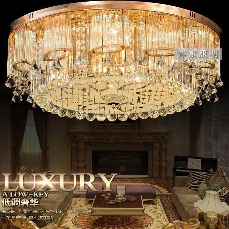 方形S金水晶灯客厅吸顶灯卧室餐厅灯具现代简约led贴片灯饰直销